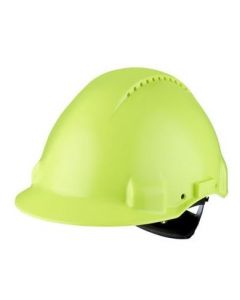 G3000 Schutzhelm neongrün mit UV-Indikator, ABS, belüftet, Ratschenverschluss, 310 g