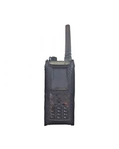 Funkholster Synthetik/Leder mit Kontaktpro-Halterung / Zusatzöffnung unten / zu POLYCOM TPH900