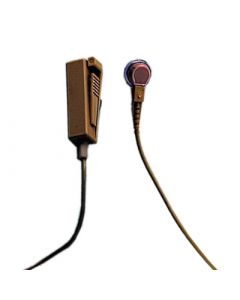 Microphone camouflé combiné avec touche PTT et écouteur, prise 3,5 mm, beige
