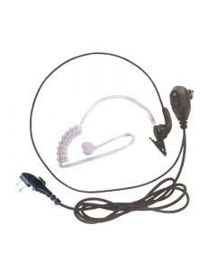 Écouteur avec PTT sur micro et tube acoustique transparent, VOX
