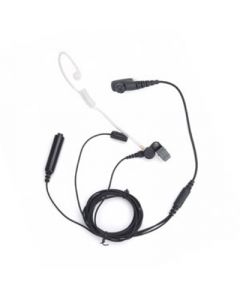 Set microphone camouflé avec touche PTT séparée et tube accoustique (noir)