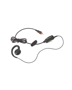 Sprechgarnitur mit Inline-PTT & Mik zu CLPe, Bügelohrhörer, Kabel lang ca. 90cm